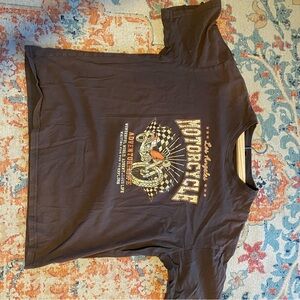 Motorcycle Graphic Men's Black T-Shirt